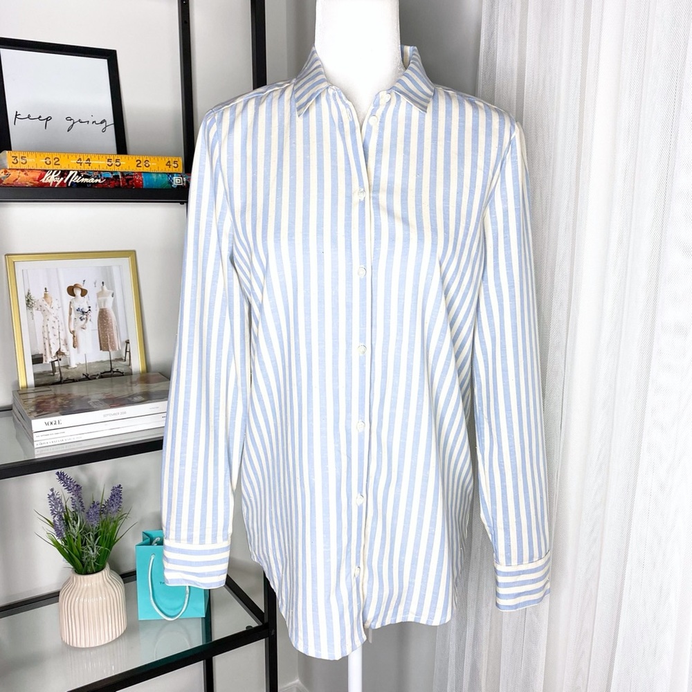 Sezane Chemise Tomboy Striped Button Down Shirt 38